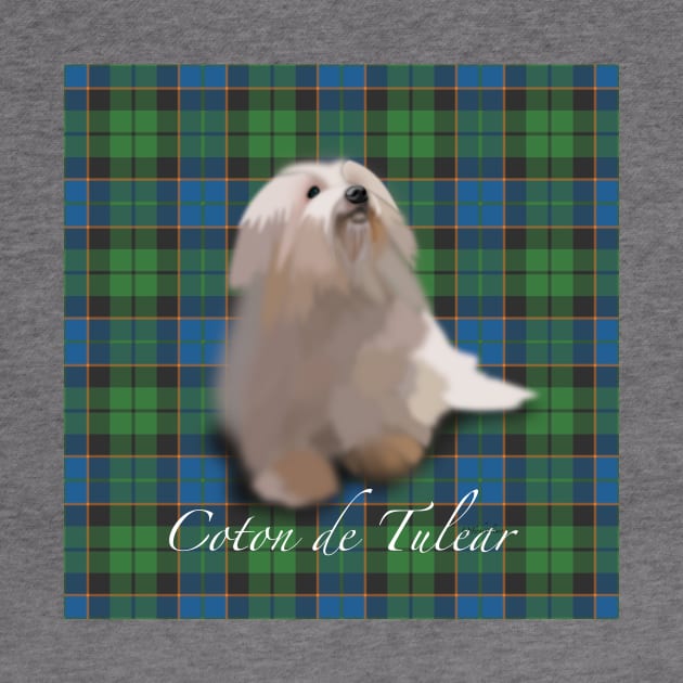 coton de tulear tartan by Coton de Tulear T-shirts